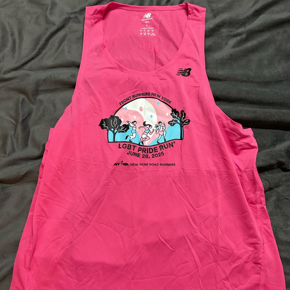 NWOT New Balance Pink Graphic Women's Tank Top LGBT Pride Run